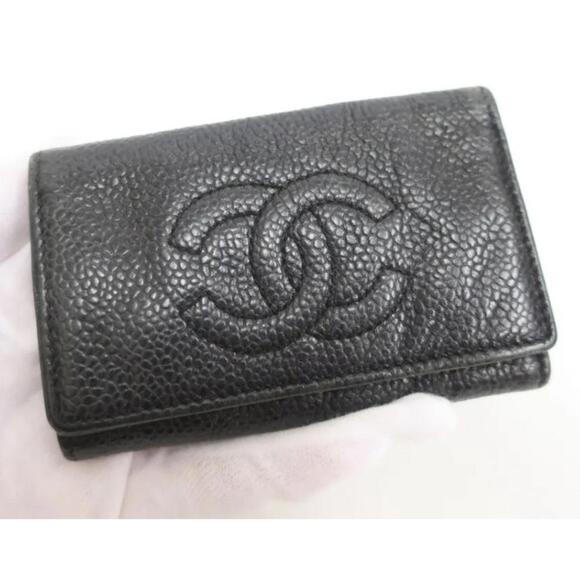 CHANEL CC Key Case Black Caviar Skin Leather (CCXX059) - Picture 2 of 12